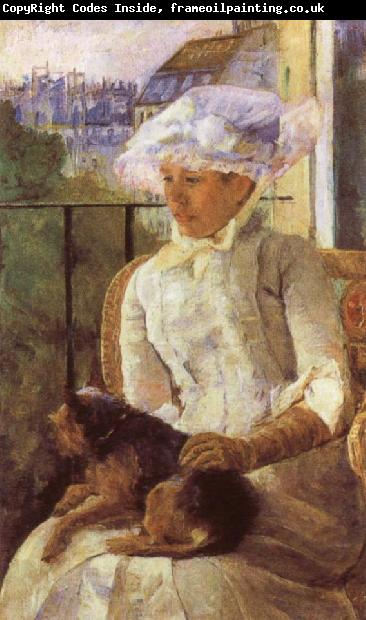 Mary Cassatt Susan on a Balcony Holding a Dog